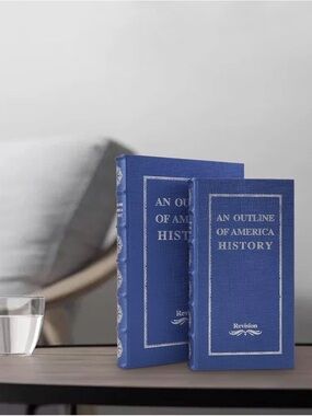 Decorative Books with Blue Faux Leather look/ Boxes Display Coffee Table two